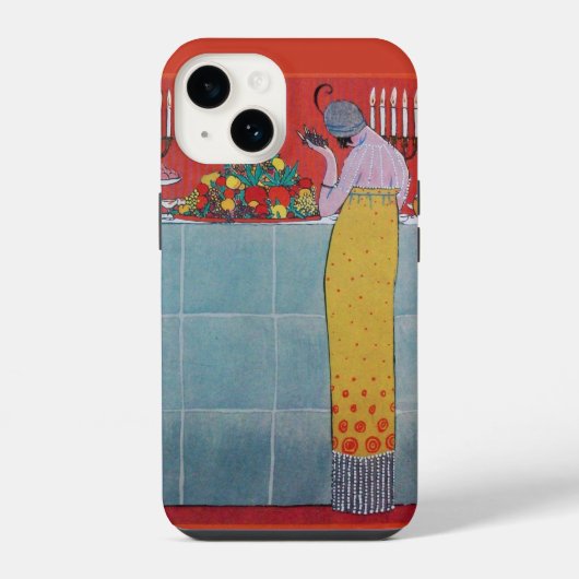 COQUE POUR iPhone 14 TABLE LADAND ET FRUITS DÉJÀ ART DÉCO BEAUTÉ MODE (Verso)