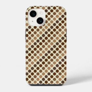 Coque Pour iPhone 14 Taches de polka marron clair par Shirley Taylor