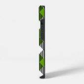 Coque Pour iPhone 14 Tartan simple carreaux néon vert  (Côté gauche)