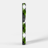 Coque Pour iPhone 14 Tartan simple carreaux néon vert  (Côté droit)