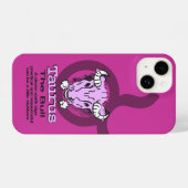 Coque Pour iPhone 14 Taurus zodiac filles en bois rose (Verso Horizontal)
