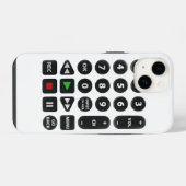 Coque Pour iPhone 14 Télécommande TV avec bouton VCR   (Verso Horizontal)