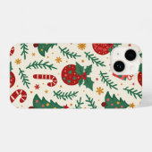 Coque Pour iPhone 14 téléphone de noël (Verso Horizontal)