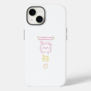 Coque Pour iPhone 14 Téléphone esthétique doodle chats mignons bonheur