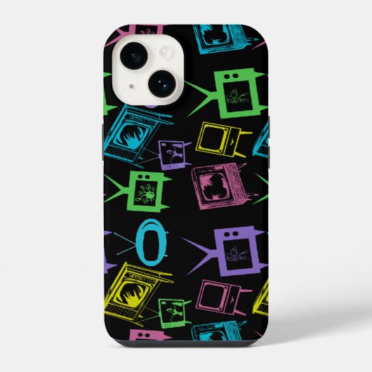 Coque Pour iPhone 14 Téléviseurs rétro (Verso)