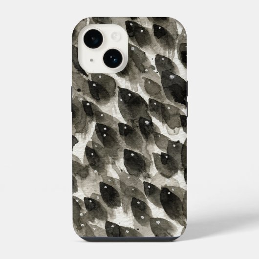 Coque Pour iPhone 14 Tempête de poissons (Verso)