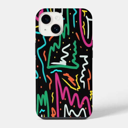 Coque Pour iPhone 14 Tête de contraste Gras Neon (Verso)