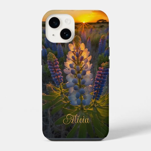 Coque Pour iPhone 14 Texas Bluebonnet Sunset (Verso)