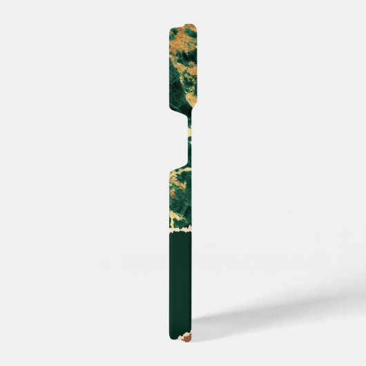 Coque Pour iPhone 14 Texture Abstraite en marbre vert (Côté droit)