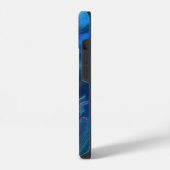 Coque Pour iPhone 14 Texture d'art fluide en agate Blue Marble (Côté gauche)