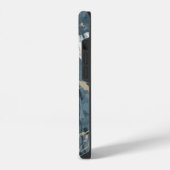 Coque Pour iPhone 14 Texture de luxe bleu inspiré de la marbre agate (Côté gauche)