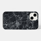 Coque Pour iPhone 14 Texture de marbre noir (Verso Horizontal)