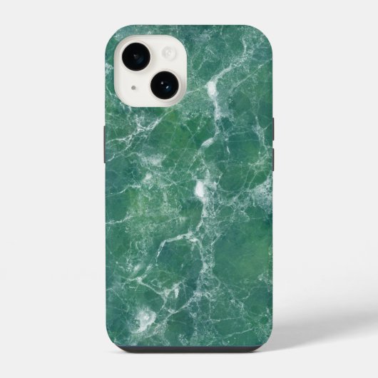 Coque Pour iPhone 14 Texture de marbre vert (Verso)