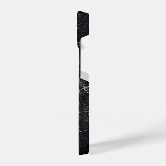 Coque Pour iPhone 14 Texture en marbre noir (Côté gauche)