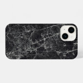 Coque Pour iPhone 14 Texture en marbre noir (Verso Horizontal)