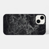 Coque Pour iPhone 14 Texture en marbre noir (Verso Horizontal)