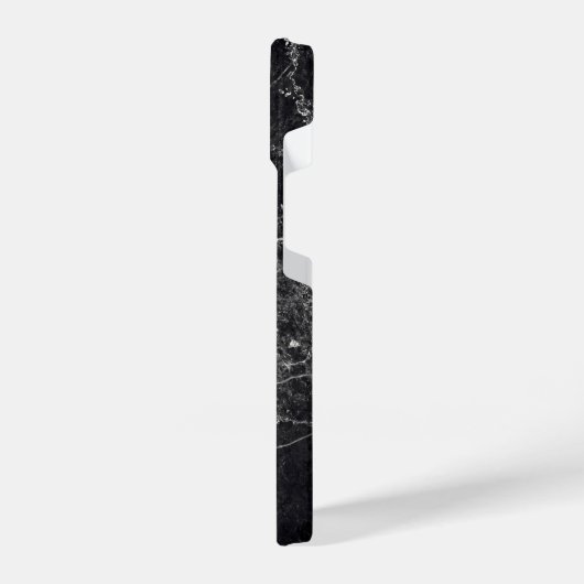 Coque Pour iPhone 14 Texture en marbre noir (Côté gauche)