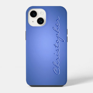 Coque Pour iPhone 14 Texture Radial bleu clair personnalisé 15