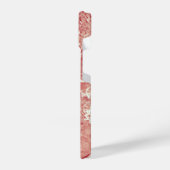 Coque Pour iPhone 14 Texture rose en marbre d'or (Côté gauche)