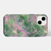 Coque Pour iPhone 14 Texture verte du printemps dégraissée (Verso Horizontal)