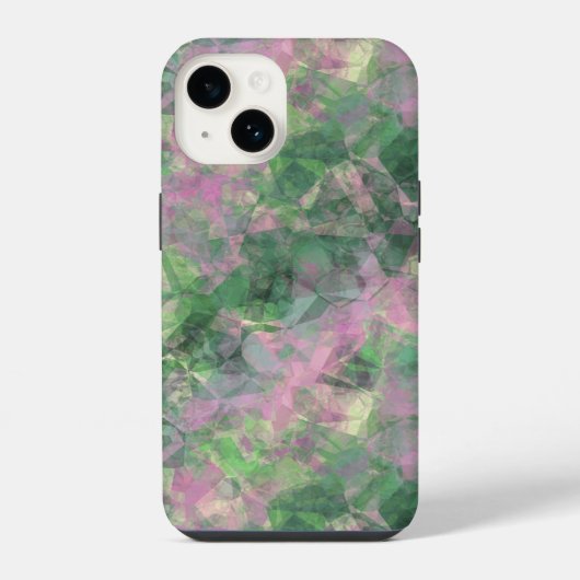 Coque Pour iPhone 14 Texture verte du printemps dégraissée (Verso)