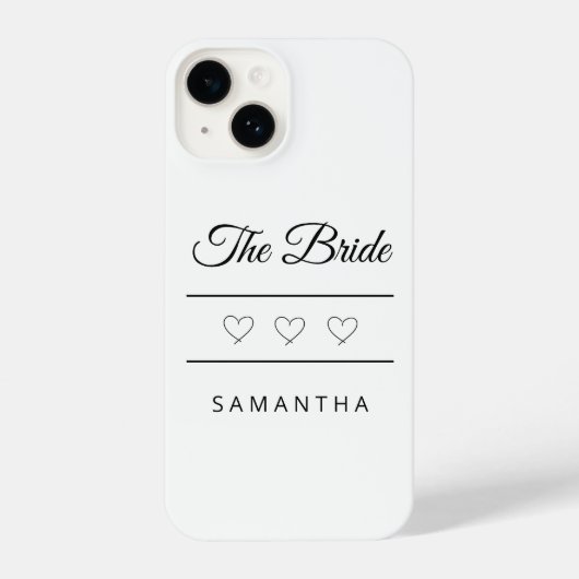Coque Pour iPhone 14 The Bride Personalized Wedding Design (Verso)