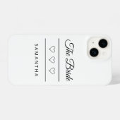 Coque Pour iPhone 14 The Bride Personalized Wedding Design (Verso Horizontal)