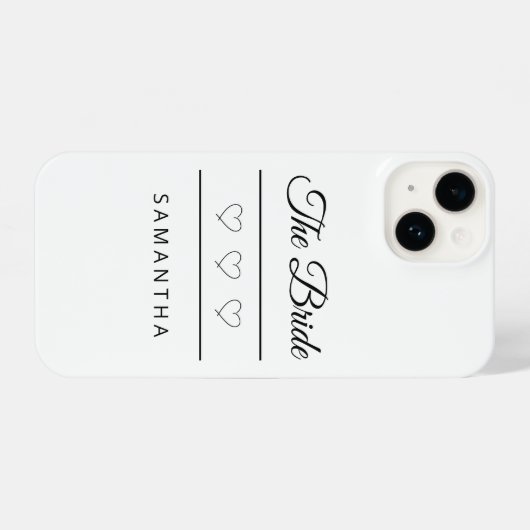 Coque Pour iPhone 14 The Bride Personalized Wedding Design (Verso Horizontal)