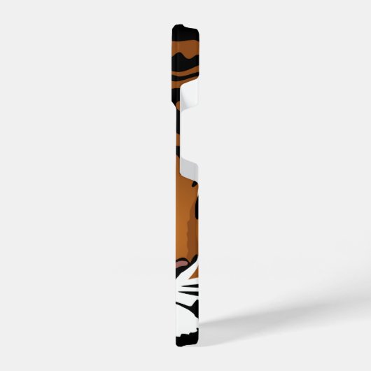 Coque Pour iPhone 14 Tigre, chat sauvage sur noir (Côté gauche)