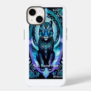 Coque Pour iPhone 14 Tigre néon lumineux mystique et éthéré