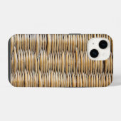 Coque Pour iPhone 14 Tissage Panier Macro (Verso Horizontal)