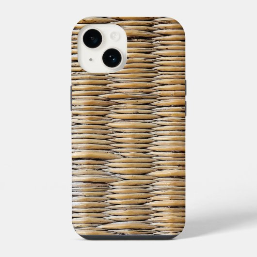 Coque Pour iPhone 14 Tissage Panier Macro (Verso)