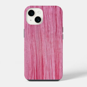 Coque Pour iPhone 14 Tissu de crêpe rose froissé