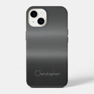 Coque Pour iPhone 14 Titane Argent Acier inoxydable Imprimer iphone 15