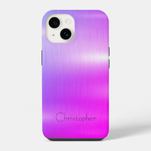 Coque Pour iPhone 14 Titane violet Acier inoxydable Imprimer iphone 15