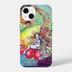 COQUE POUR iPhone 14 TITANIE / PLANTE MAGIQUE EN ÉTIQUETTES D'OR
