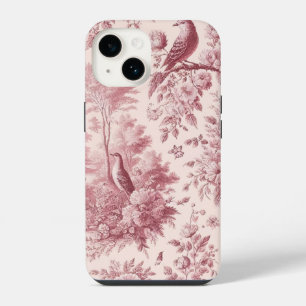 Coque Pour iPhone 14 Toile rose Vintage