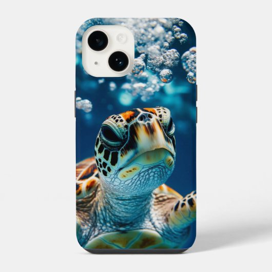 Coque Pour iPhone 14 Tortue de mer (Verso)