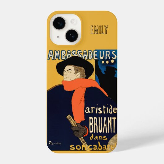 Coque Pour iPhone 14 Toulouse-Lautrec | Aristide Bruant | Personnalisab (Verso)