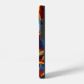 Coque Pour iPhone 14 Tourbillon Abstrait Flammes Bleu Rouge (Côté gauche)