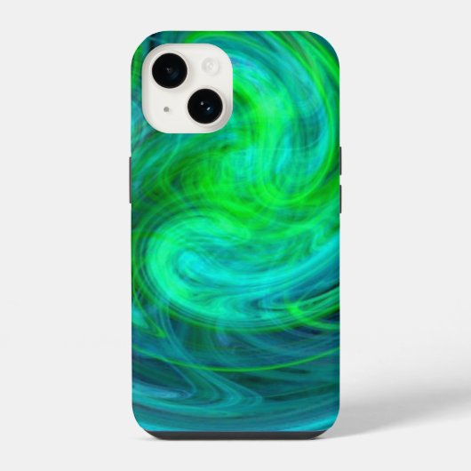 Coque Pour iPhone 14 TOURBILLON LUMINEUX ,bleu vibrant (Verso)
