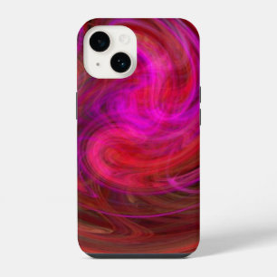 Coque Pour iPhone 14 TOURBILLON LUMINEUX ,rouge vibrant