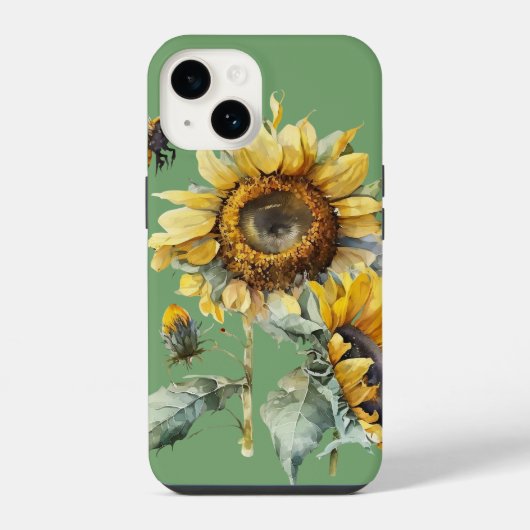 Coque Pour iPhone 14 Tournesol (Verso)