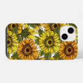 Coque Pour iPhone 14 Tournesol à main (Verso Horizontal)