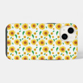 Coque Pour iPhone 14 Tournesol abstrait  (Verso Horizontal)