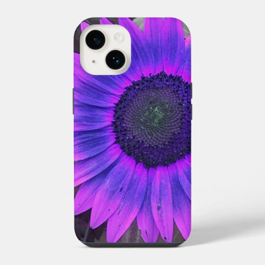 Coque Pour iPhone 14 Tournesol rose et violet  (Verso)