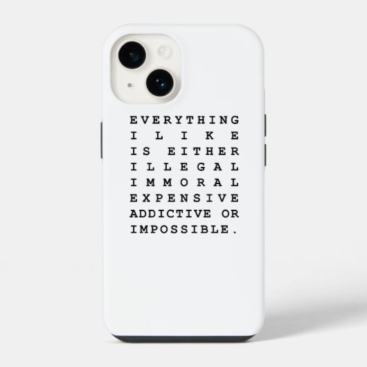 Coque Pour iPhone 14 Tout Ce Que J'Aime (Verso)
