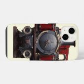 Coque Pour iPhone 14 Train Bleu Et Rouge (Verso Horizontal)
