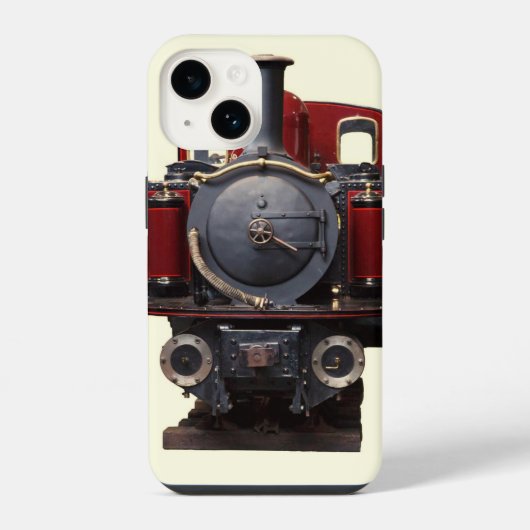 Coque Pour iPhone 14 Train Bleu Et Rouge (Verso)