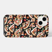 Coque Pour iPhone 14 Tranches De Pizza Abstraites Sur Un Arrière - plan (Verso Horizontal)